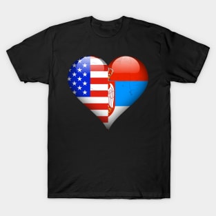 Half American Half Serbian - Gift for Serbian From Serbia T-Shirt